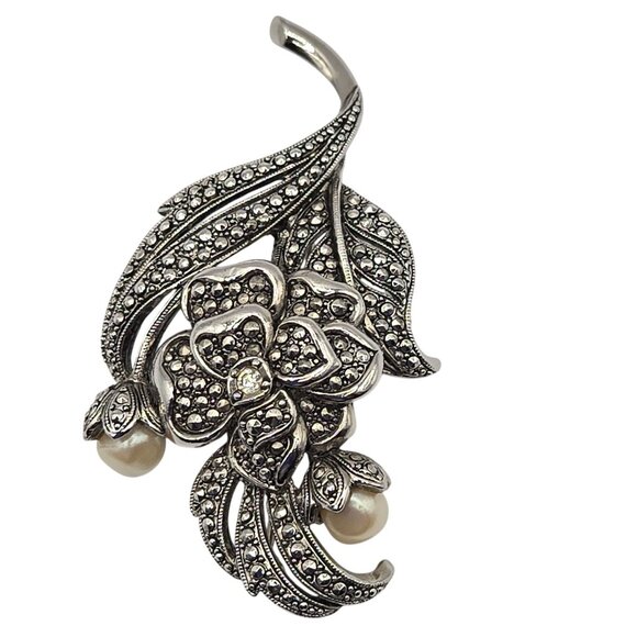 Kenneth J Lane KJL Avon 90s Flower Swirl Stmt Elegant Romantic Brooch Pin - Picture 4 of 16